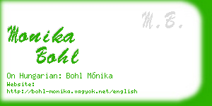 monika bohl business card